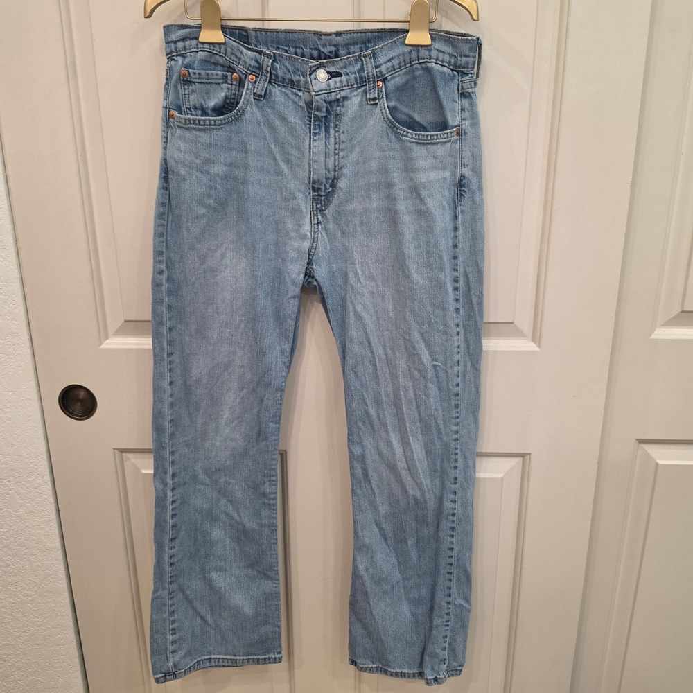Levi's 527 Slim Bootcut Jeans Mens 33x30 Light Wash Blue Denim
